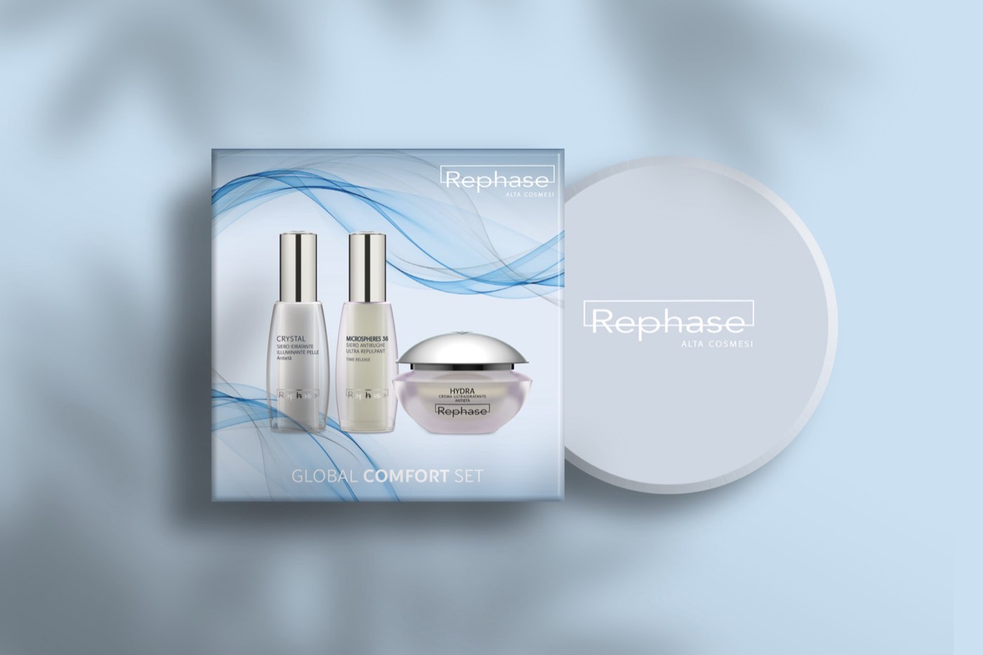 Packaging di un cofanetto beauty Rephase
