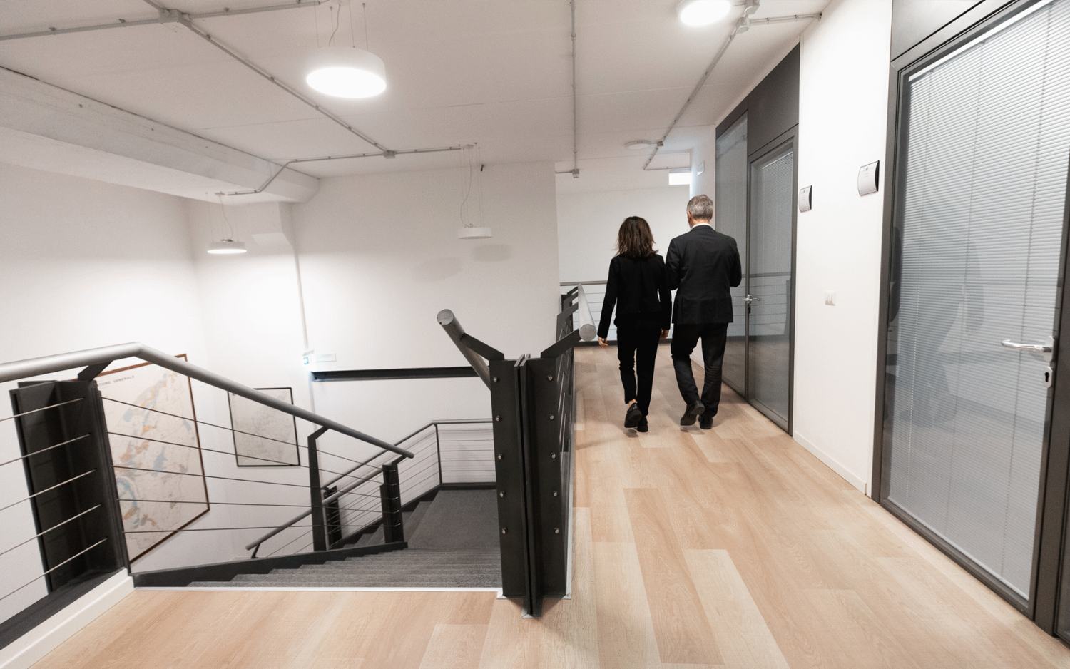 Corridoio degli uffici di un istituto finanziario