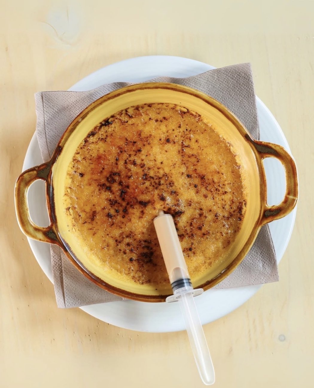 Crème brûlée fotografata da Miketing