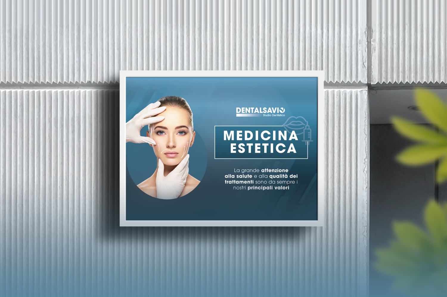 Pannello informativo di medicina estetica